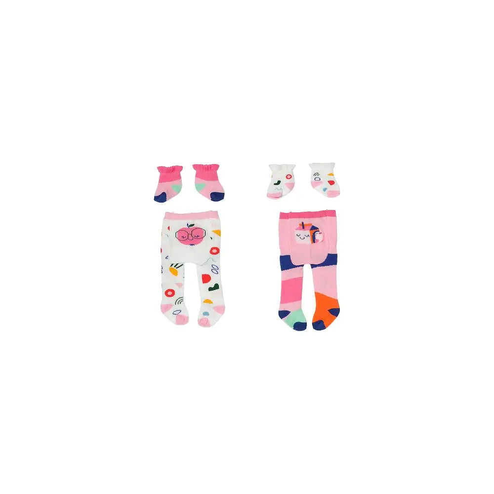 BABY born doll clothing set tights and socks 43 cm multicolor