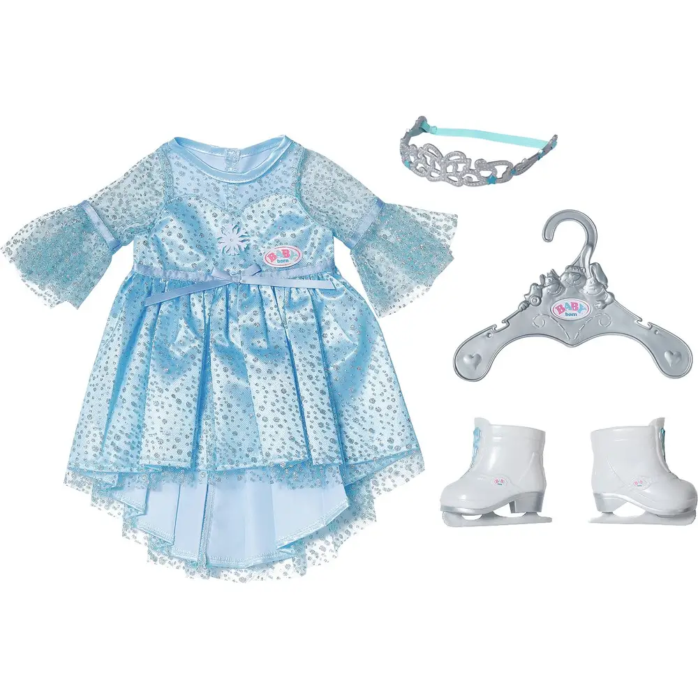 BABY born doll clothing ice princess set 43cm skates tiara