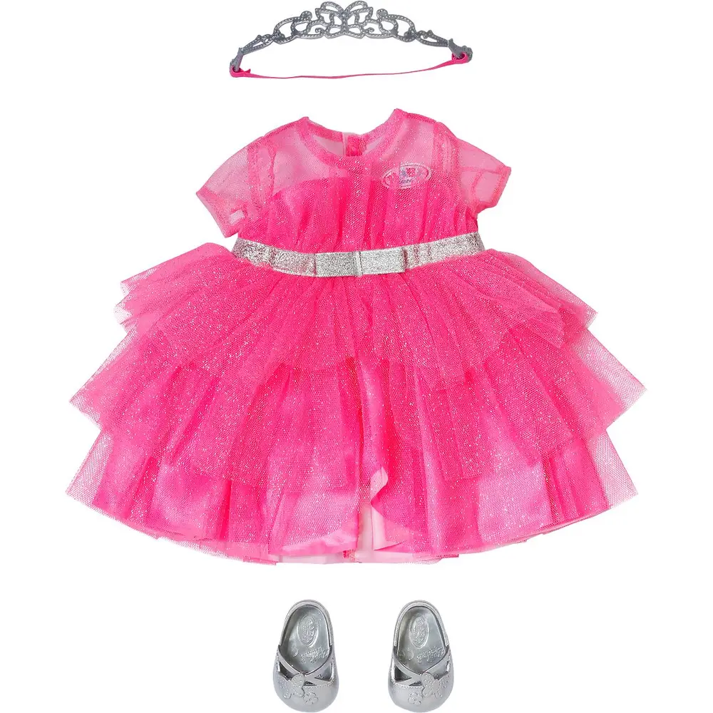 BABY born princess outfit doll dress pink tiara 43cm accessories