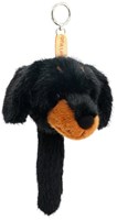 One Love dachshund charm black brown - dog jewelry accessory-2