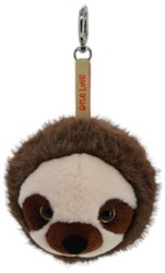 One Love charm toy sloth Ollie brown cream keychain accessory