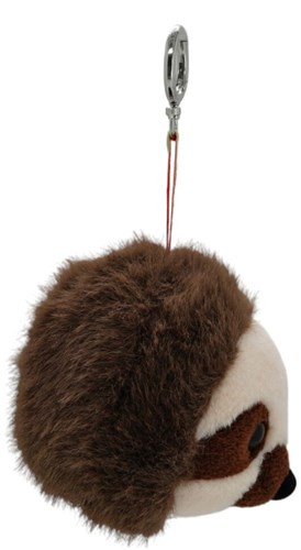 One Love charm toy sloth Ollie brown cream keychain accessory-2