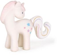 DAM Tikiri Fairytales: UNICORN Cotton Candy 13cm, in natural rubber and cotton, with bell, in window box, 0+-2