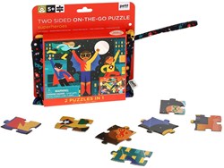 Petit Collage puzzle superheroes - double-sided cardboard - travel game