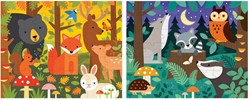 Petit Collage puzzle - double-sided woodland toy - portable