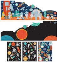 Petit Collage sticker set space - reusable stickers discovery-2