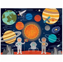 Petit Collage floor puzzle space - educational cardboard toy