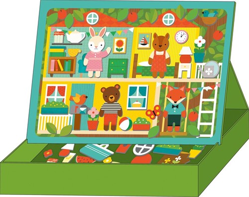PETIT COLLAGE Magnetische Speeldoos  - Boomhutfeestje