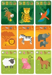 Petit Collage card game Animal Kingdom - Go Fish travel game for kids