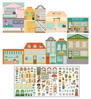 Petit Collage sticker set - reusable stickers My Little Town toy-3