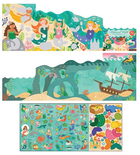 Petit Collage sticker book mermaid world - reusable stickers-2