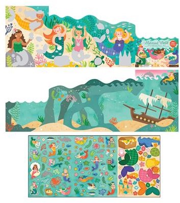 Petit Collage sticker book mermaid world - reusable stickers-3