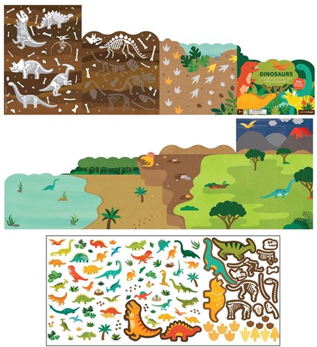 Petit Collage sticker set dinosaurs - reusable stickers activity-2