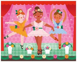 Petit Collage puzzle ballerina - double-sided, on-the-go, 100 pieces