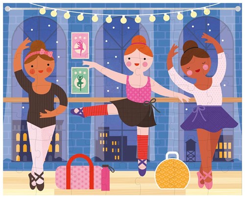 Petit Collage puzzle ballerina - double-sided, on-the-go, 100 pieces-2