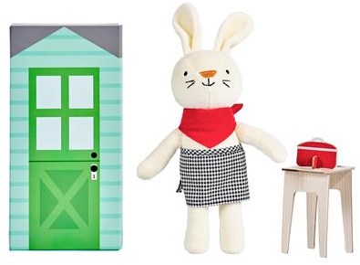 Petit Collage animal play set - Ruby the rabbit playhouse plush-3