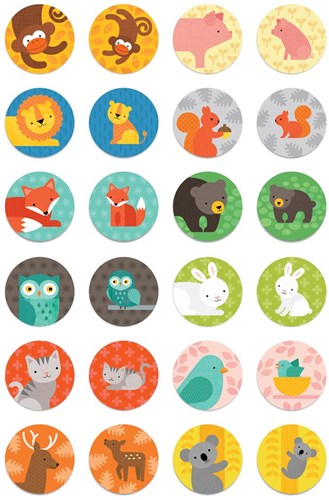 Petit Collage memory game animals and baby animals - educational card game-2