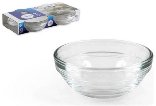 Duralex stackable glass bowl Lys 7.5cm set of 4 transparent