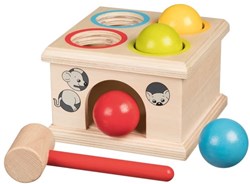 Goki wooden pounding bench game - Catch the mouse - skill toy