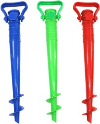 HOT Sports + Toys beach parasol holder – sturdy parasol ground drill plastic