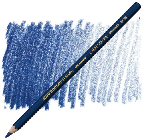 Caran d'Ache watercolor pencil blue - Supracolor Prussian blue-2