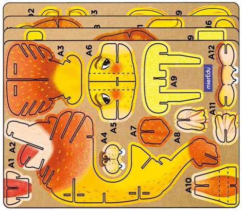 Mieredu 3D puzzle lion with sound - educational safari toy-2