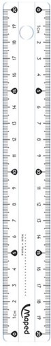 Maped ruler Quantore transparent 20cm plastic school ruler