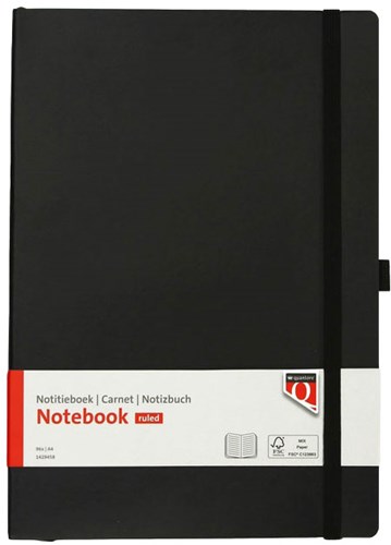 Quantore notebook A4 flex lined 192 pages black 80gsm