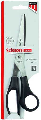Quantore scissors 210mm black - sturdy paper scissors for crafting