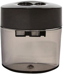 Quantore pencil sharpener large black - double holes for pencils