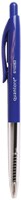 Quantore ballpoint pen push button blue medium writing comfort office