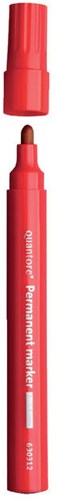 Quantore permanent marker red 1-1.5mm for paper and plastic