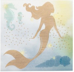 Boland paper napkins mermaid 33x33cm for kids party