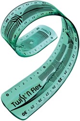 Quantore ruler flexible 30 cm Twist'n Flex unbreakable school