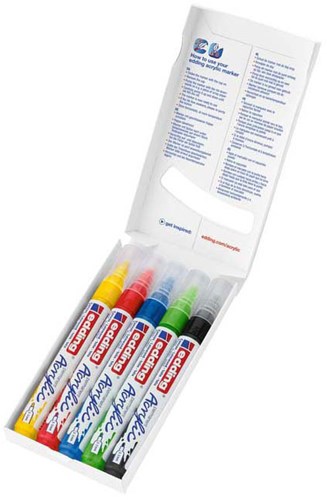 Quantore acrylic marker set for creative painting, 5 pieces-2