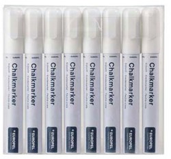 Quantore chalk marker white 8 pieces - blackboard marker set