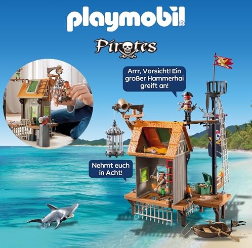 Playmobil pirate harbor playset pirate toy adventure-3