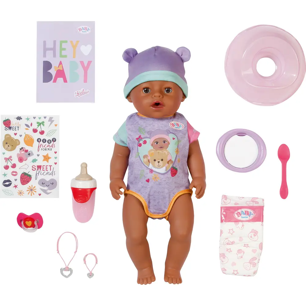 BABY born baby doll Eva 43cm with magical accessories and water magic