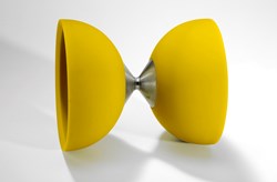 Eureka diabolo toy rubber yellow - Acrobat 105 juggling fun