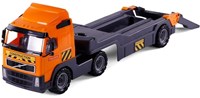 Polesie Volvo toy truck with trailer and bulldozer blue-2