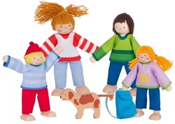 Goki Flexible puppets camping familiy