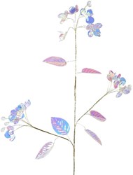 Decoris artificial branch iridescent decoration pink multicolour H68cm Christmas