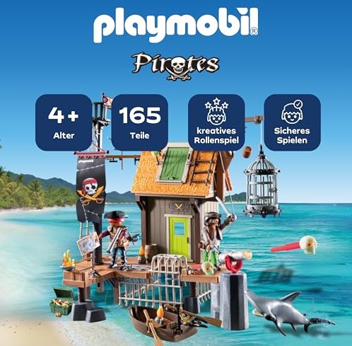 Playmobil pirate harbor playset pirate toy adventure-2