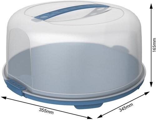 Rotho cake box FRESH tall horizon blue plastic cake storage-2