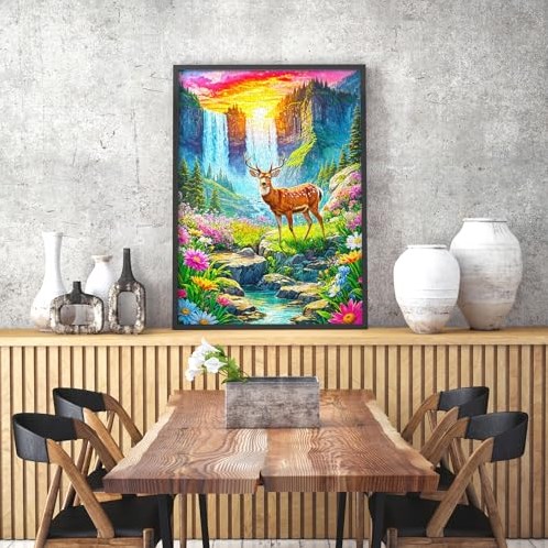 Enjoy Puzzle jigsaw puzzle Deer Paradise 1000 pieces animals-2