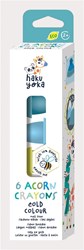 Haku Yoka acorn-shaped wax crayons - set of 6 colourful crayons
