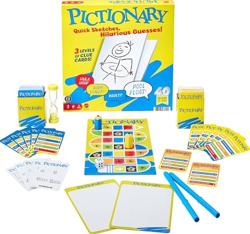 Mattel Pictionary family board game - party game edition-2