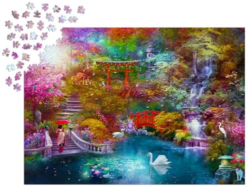 Enjoy Puzzle jigsaw Japanese Garden 1000 pieces relaxing-3