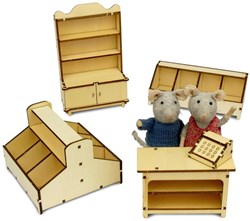 Het Muizenhuis wooden furniture kit store - dollhouse accessories