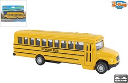 2-Play American school bus toy bus - die-cast pull back 14cm